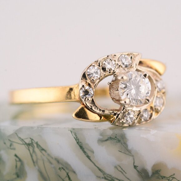 14K Vintage Dynasty Diamond Ring - Picture 2 of 9